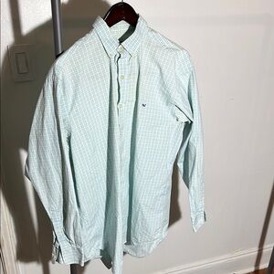 Vineyard Vines Light Green Checkered Shirt